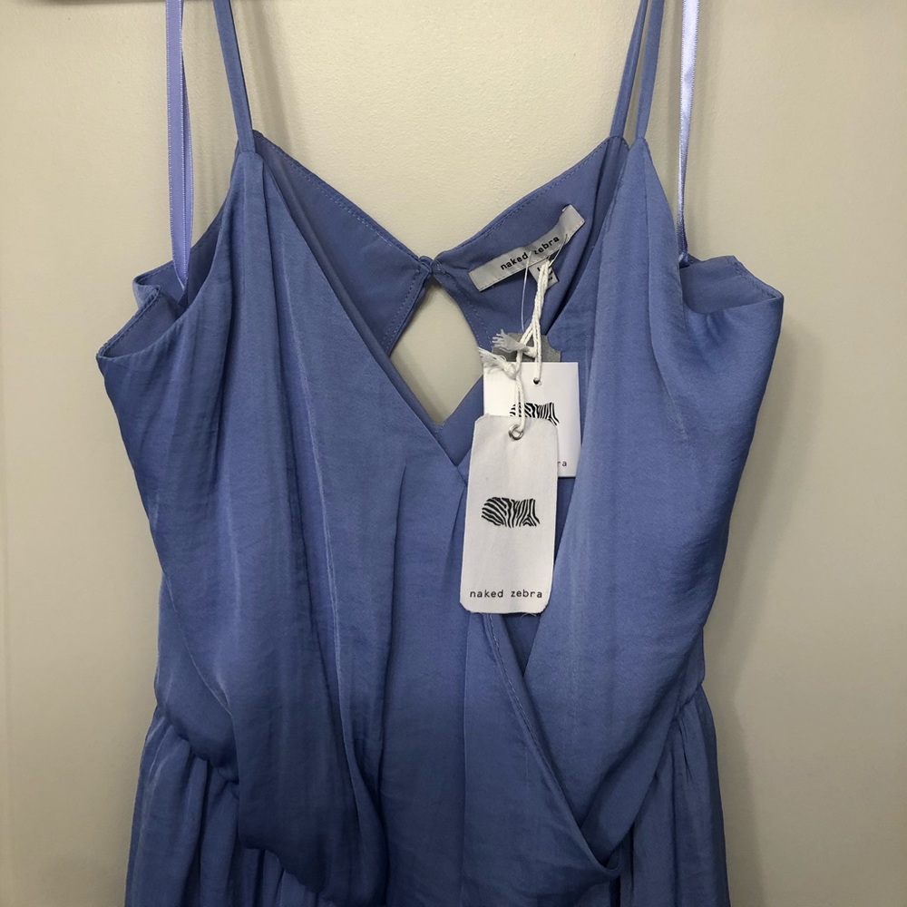 Periwinkle Naked Zebra mini dress - NWT!